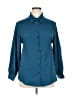 Shein Curve 100% Polyester Teal Long Sleeve Blouse Size 14 Plus (1) - photo 1