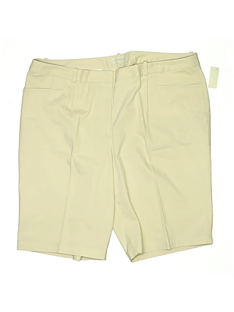 Pre-owned Talbots Outlet Khaki Shorts In White