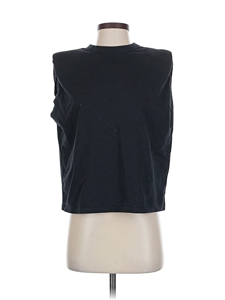 Pre-owned Mng Sleeveless T-shirt In Black