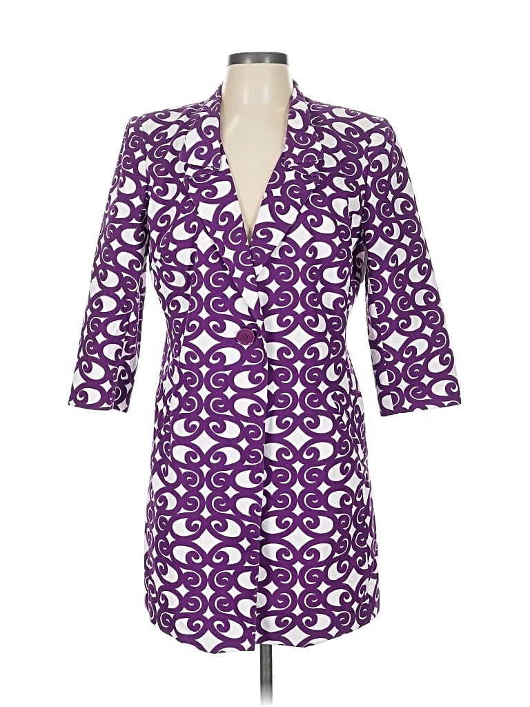 Pre-owned Lafayette 148 Blazer Jacket In Purple