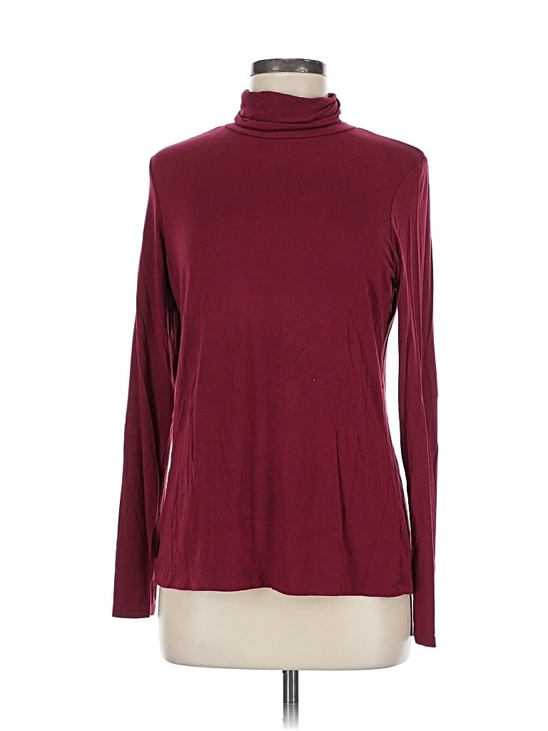 Pre-owned Tahari Turtleneck Sweater In Burgundy