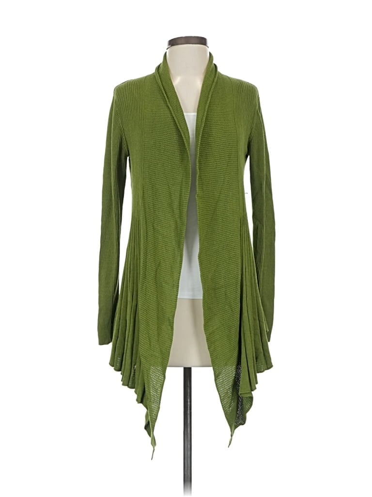 Pre-owned Max Studio Cardigan Sweater In Green