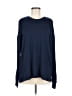 Joia Solid Blue Long Sleeve Top Size M - photo 1