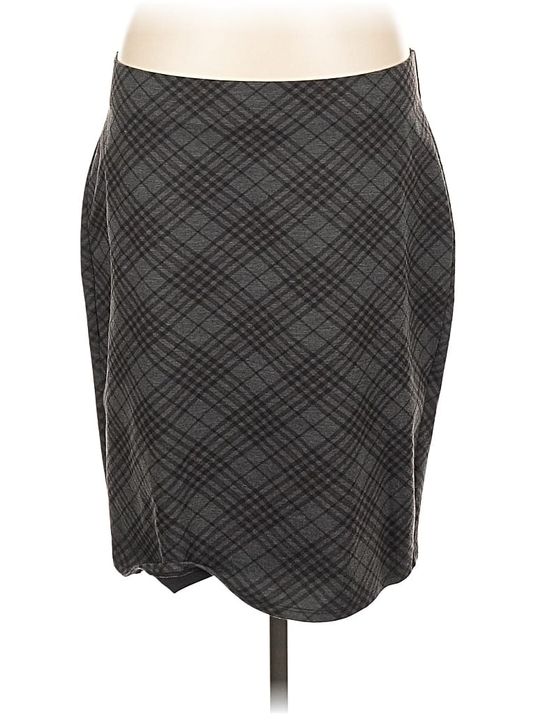 Pre-owned Roz & Ali Formal Skirt In Gray
