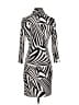 Boston Proper Animal Print Ivory Casual Dress Size 4 - photo 2