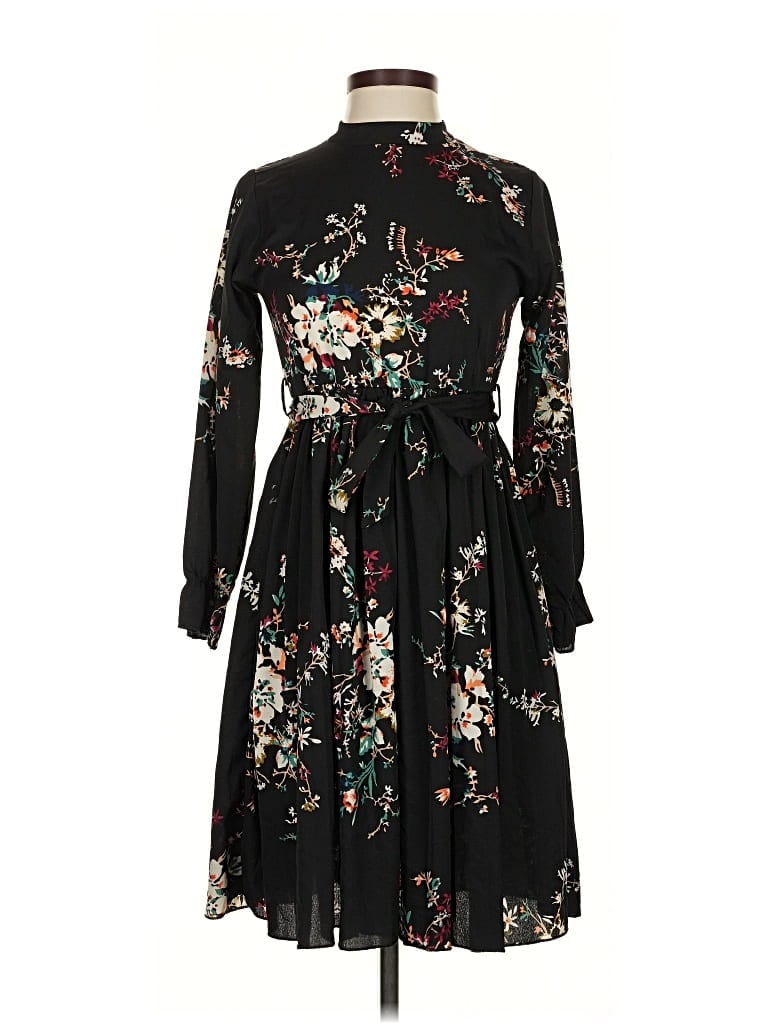 Pre-owned Shein Casual Dress In Black