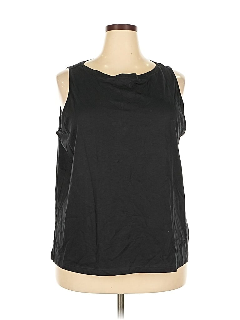 Pre-owned Lands' End Sleeveless T-shirt In Black