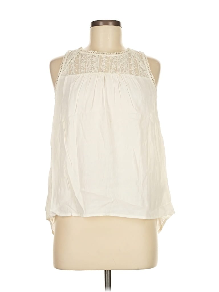 Pre-owned Ro & De Sleeveless Blouse In White