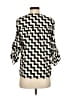 Collective Concepts 100% Polyester Chevron-herringbone Black 3/4 Sleeve Blouse Size XS - photo 2