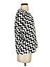 Collective Concepts 100% Polyester Chevron-herringbone Black 3/4 Sleeve Blouse Size XS - photo 4