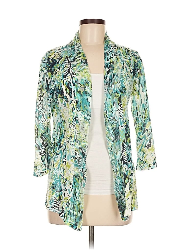 Pre-owned Christopher & Banks 3/4 Sleeve T-shirt In Green