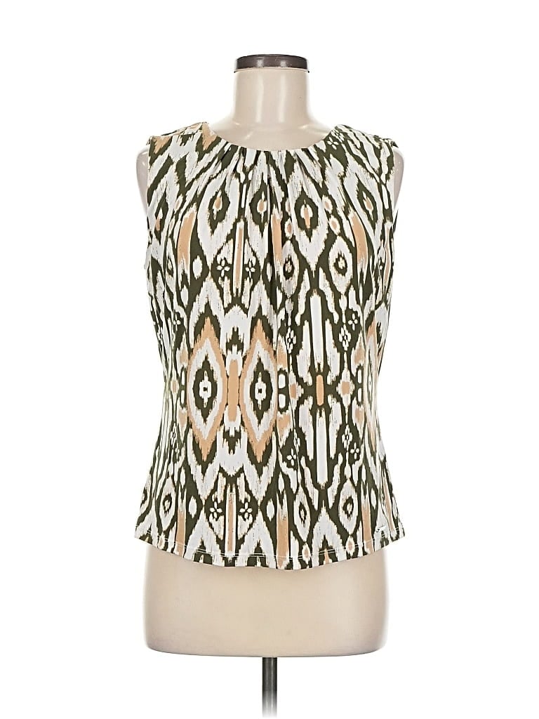 Pre-owned Calvin Klein Sleeveless Blouse In Green
