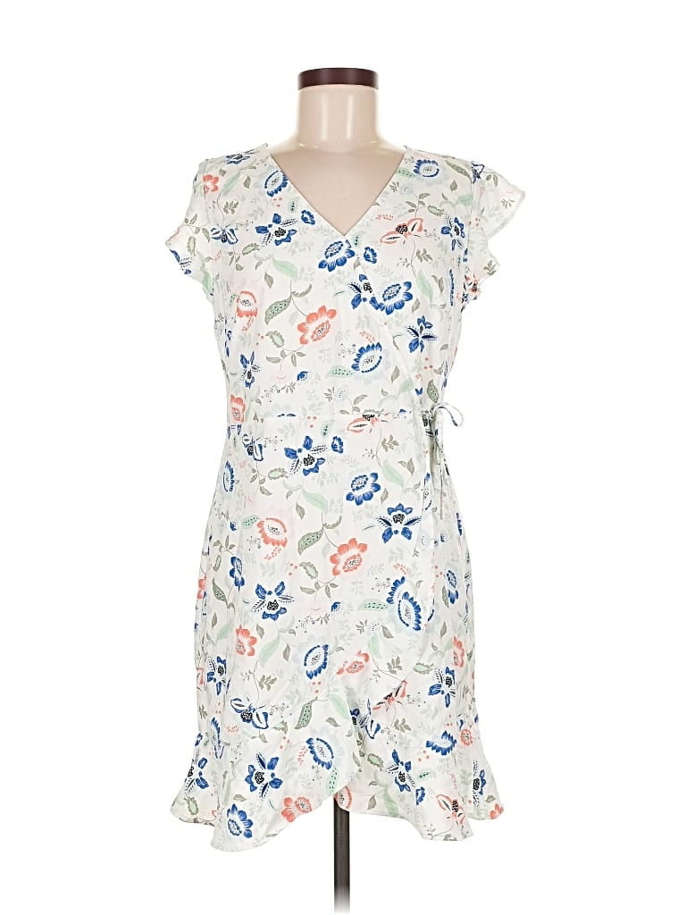 Pre-owned Ann Taylor Loft Outlet Casual Dress In White