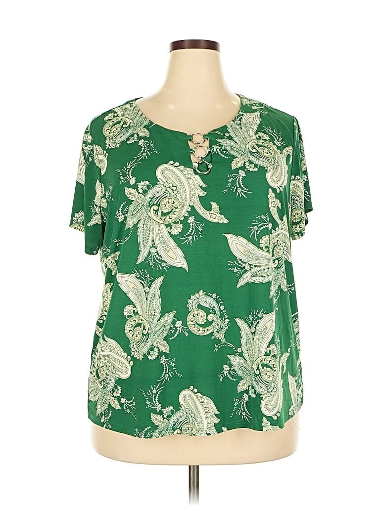 Pre-owned Ryan Michelle Short Sleeve T-shirt In Green