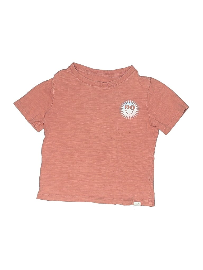 Pre-owned Baby Gap Kids' Short Sleeve T-shirt In Orange