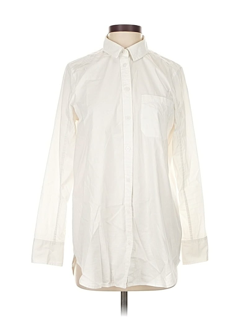 Click to view more detailed imagery on our partner's website Pre-owned Athleta Long Sleeve Button Down Shirt In White