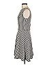Chaps 100% Polyester Houndstooth Gray Casual Dress Size 6 - photo 5