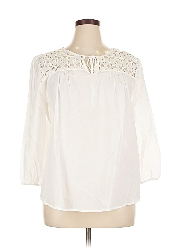 GRAND & GREENE Pre-owned 3/4 Sleeve Blouse In White
