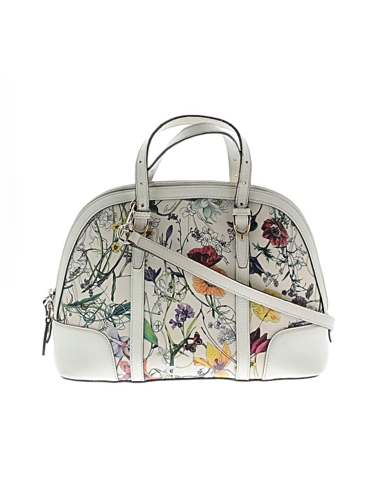Pre-owned Gucci Leather Satchel In White