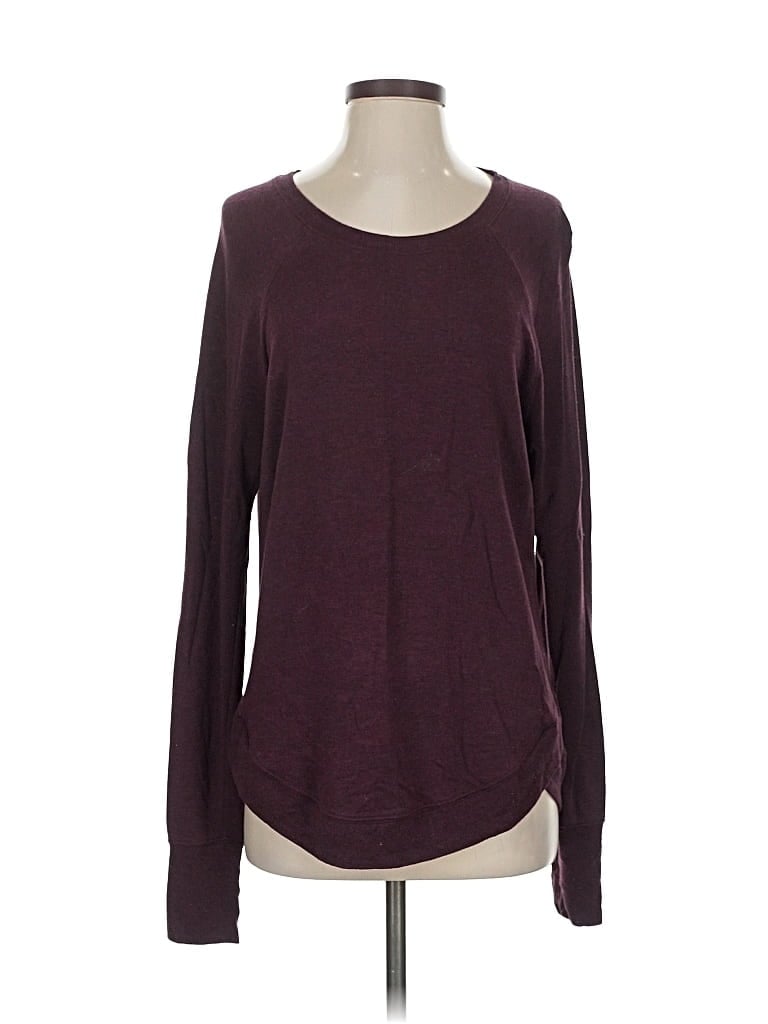 Pre-owned Athleta Pullover Sweater In Burgundy