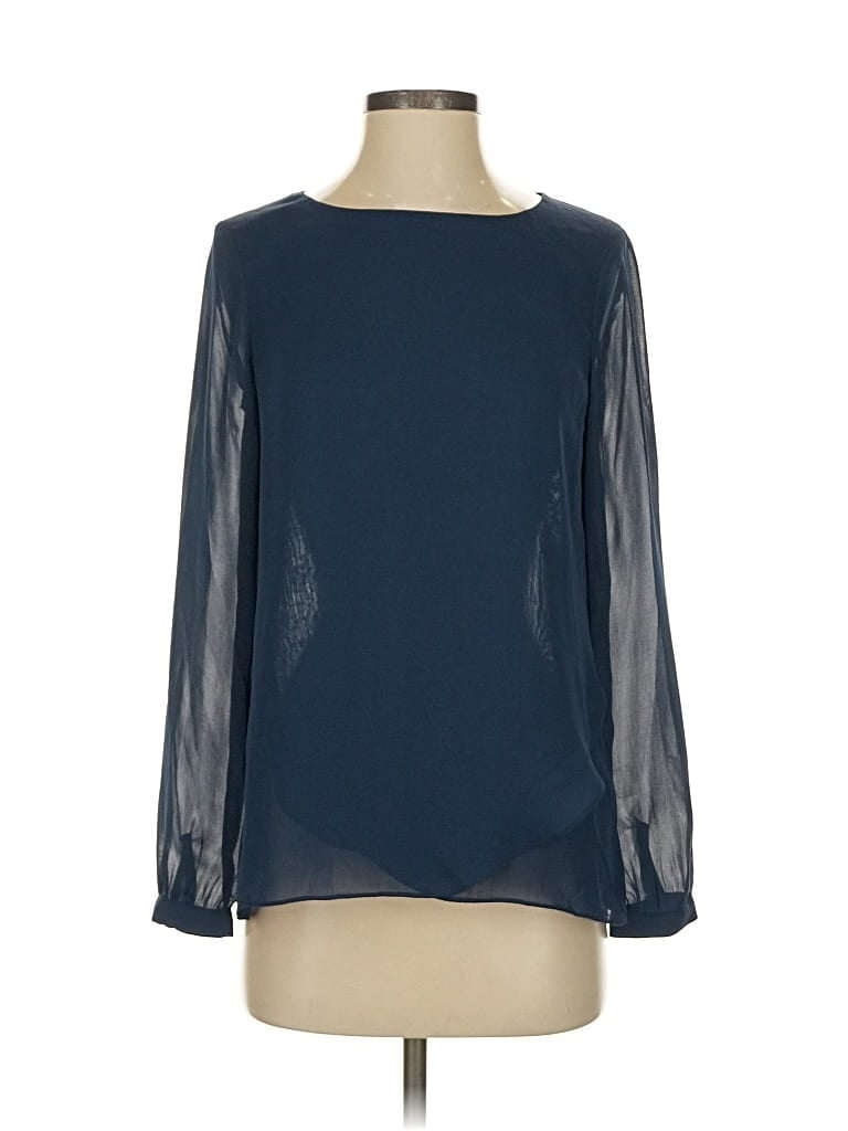 BANANA REPUBLIC Pre-owned Long Sleeve Blouse In Blue