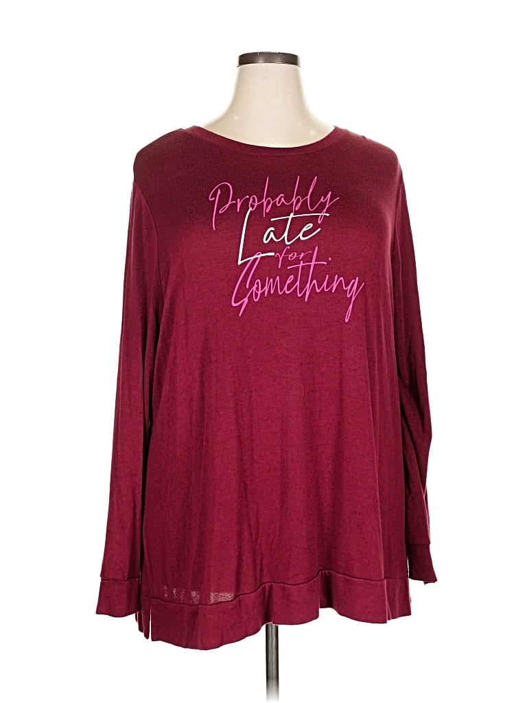 LANE BRYANT Pre-owned Pullover Sweater In Burgundy