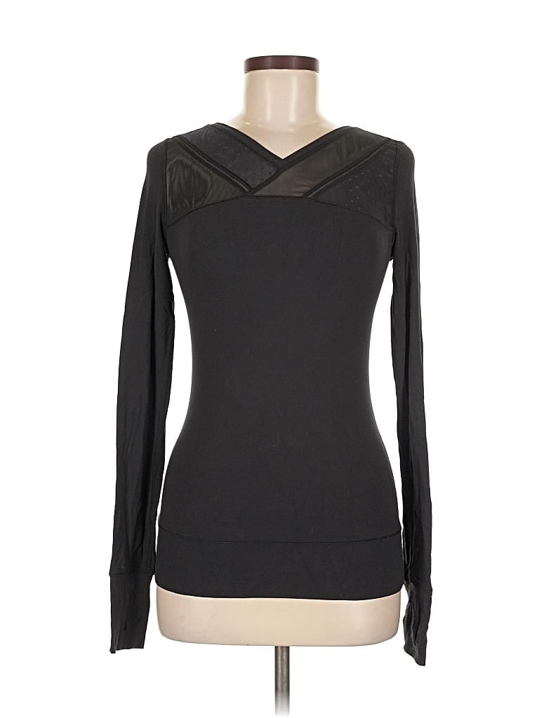 Pre-owned Lululemon Athletica Long Sleeve T-shirt In Black