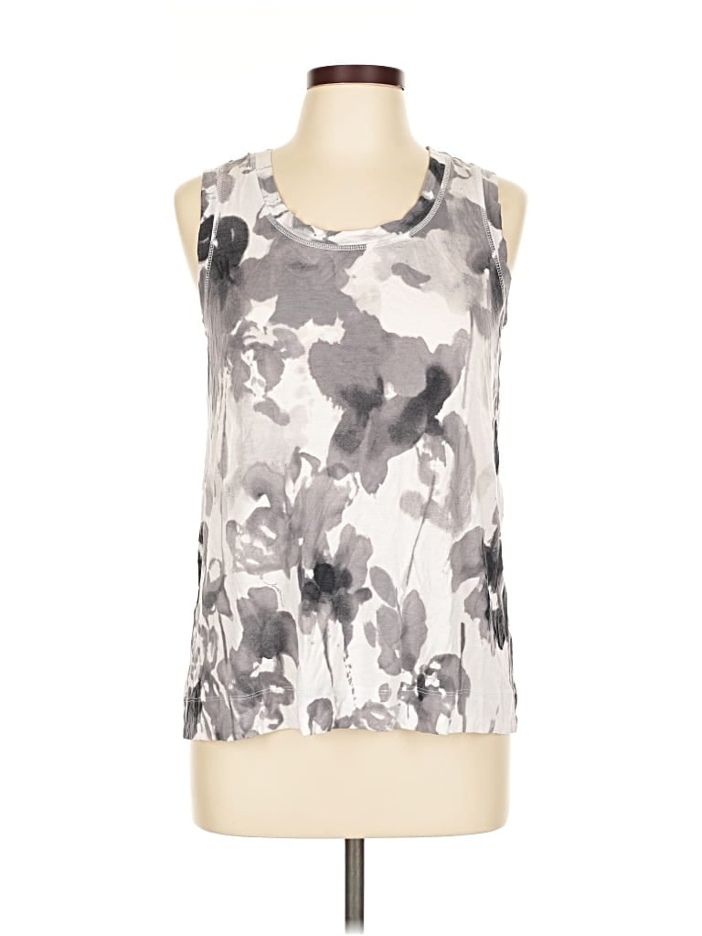 Pre-owned Simply Vera Vera Wang Tank Top Gray Halter Neckline Tops