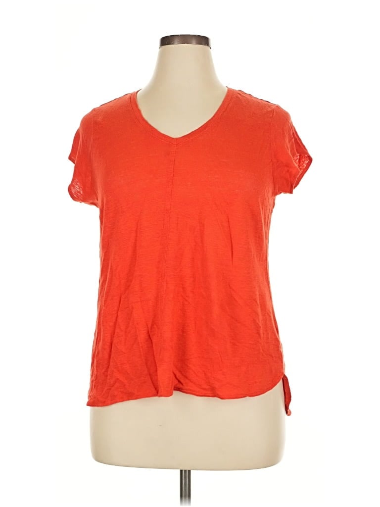Pre-owned Tahari Short Sleeve T-shirt In Orange