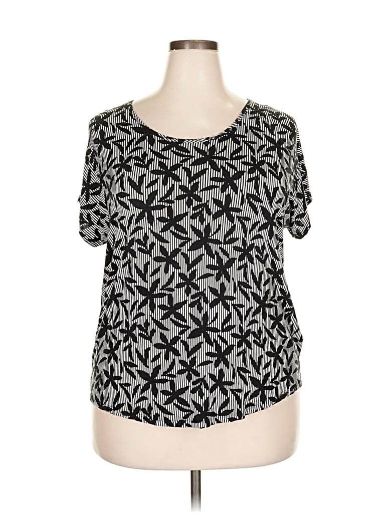 Pre-owned Lands' End Short Sleeve T-shirt In Gray