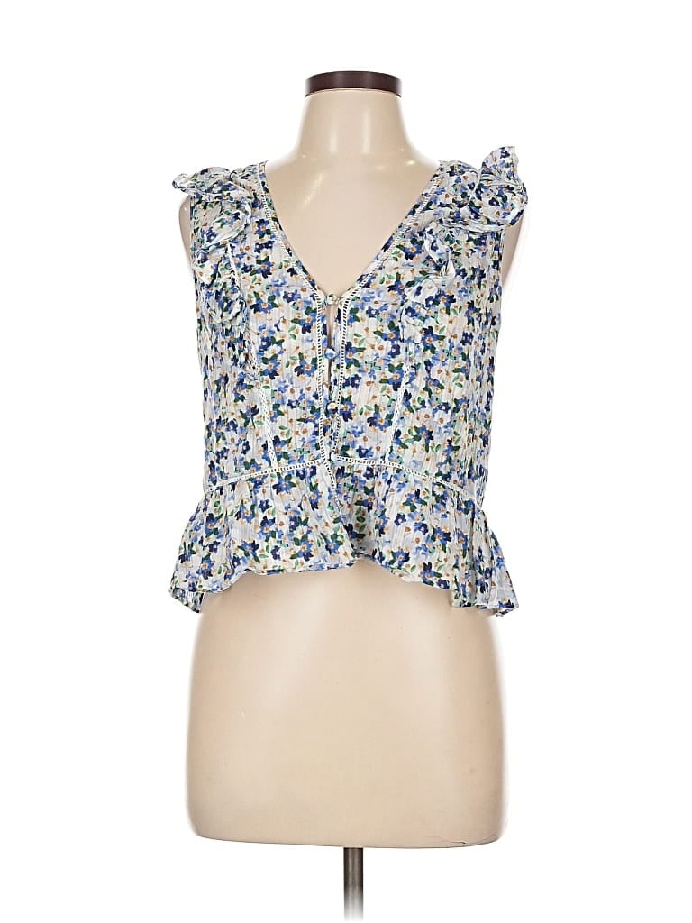 Pre-owned Veronica Beard Sleeveless Blouse In Blue