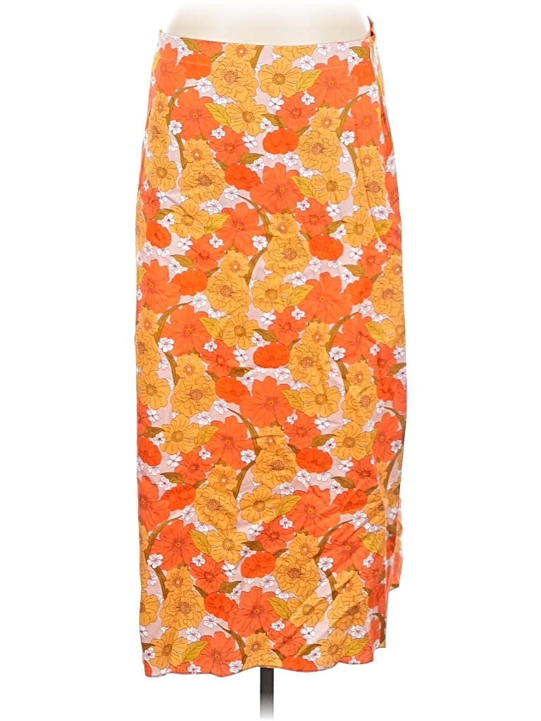 Pre-owned Unbranded Casual Skirt In Orange