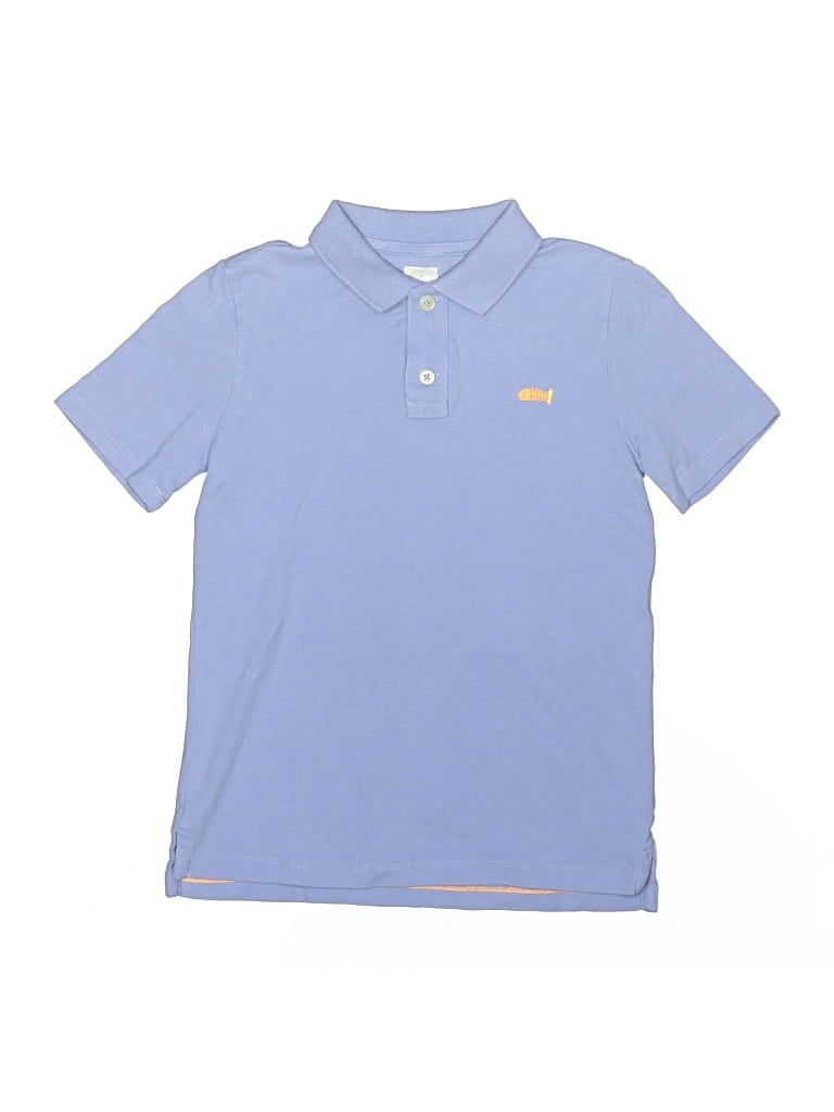 Pre-owned Crewcuts Outlet Kids' Short Sleeve Polo Shirt In Blue