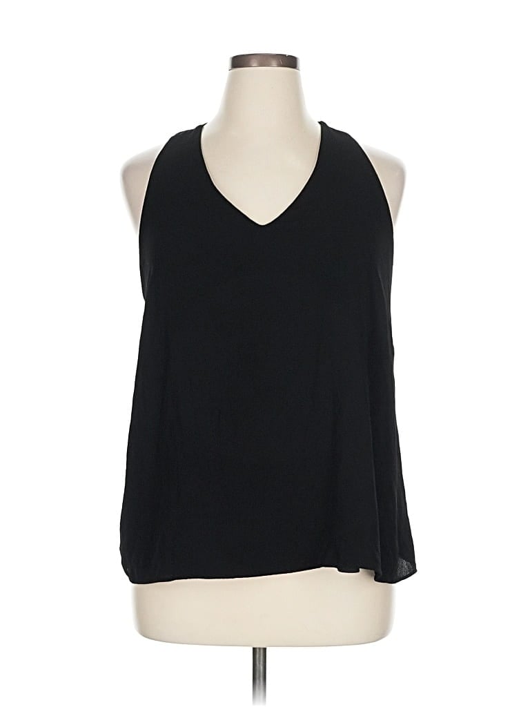 Pre-owned Monteau Sleeveless Blouse In Black