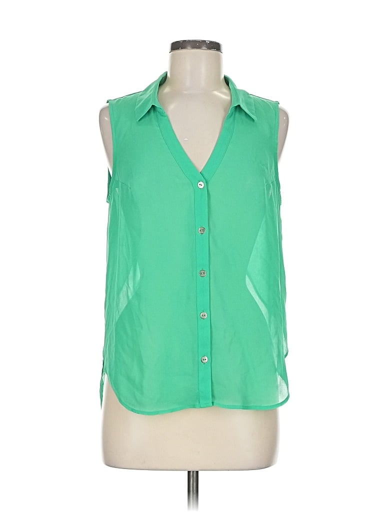 Pre-owned Guess Sleeveless Blouse In Green