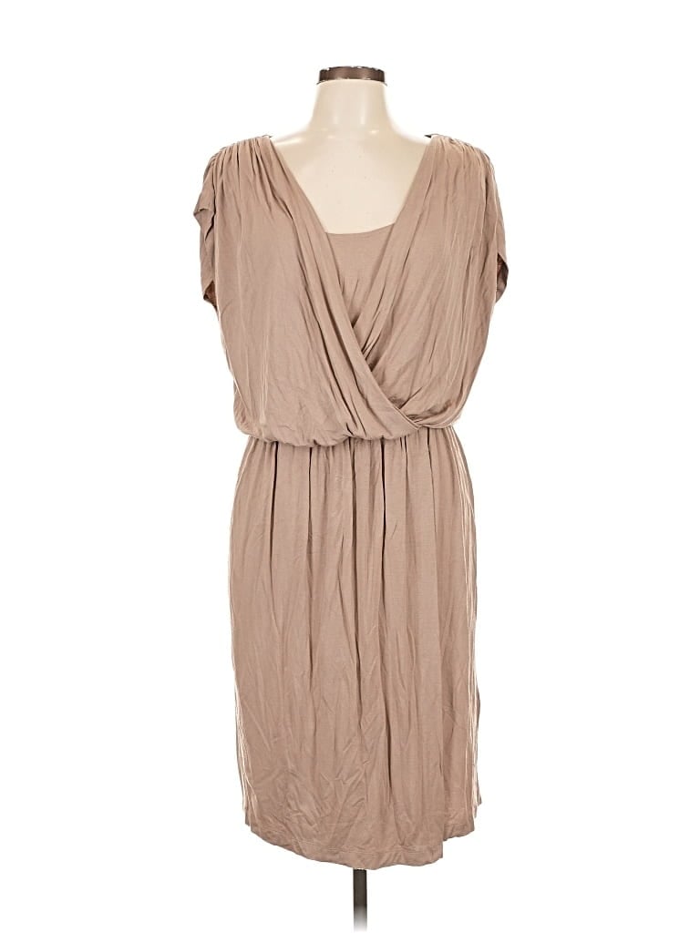 Pre-owned Suzi Chin For Maggy Boutique Casual Dress In Brown