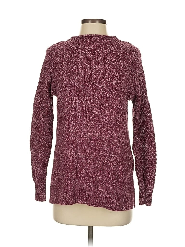Pre-owned Ann Taylor Loft Pullover Sweater In Burgundy