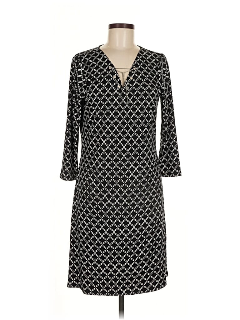 Pre-owned White House Black Market Outlet Casual Dress In Black