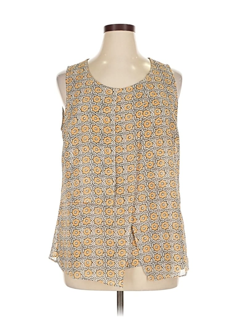Pre-owned Dressbarn Sleeveless Blouse In Yellow