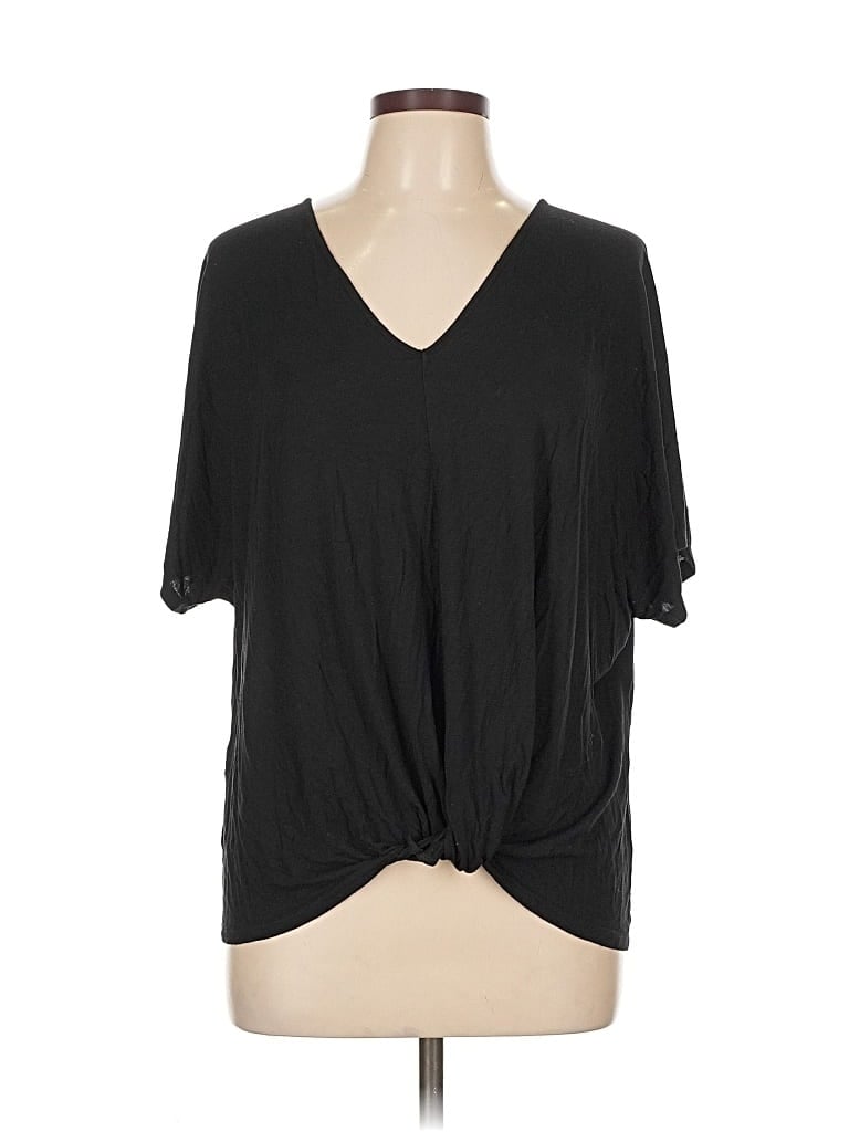 Pre-owned Ann Taylor Loft Outlet Short Sleeve T-shirt In Black