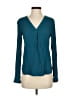 Numi Teal Long Sleeve Blouse Size XS - photo 1