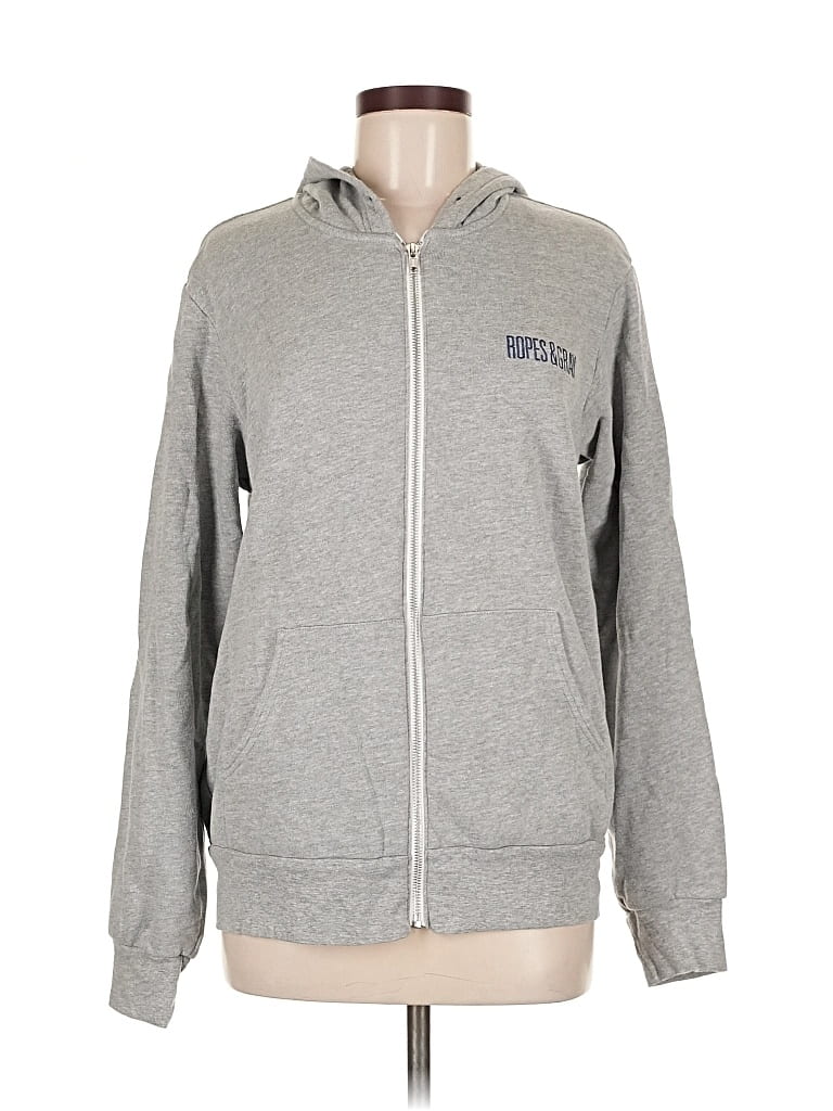 Pre-owned Bella+canvas Zip Up Hoodie In Gray