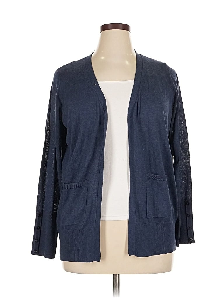 ELOQUII Pre-owned Cardigan Sweater In Blue