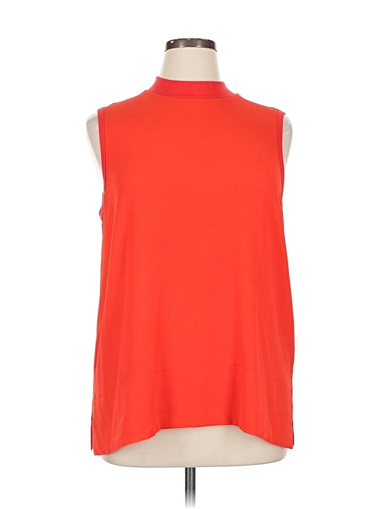 Pre-owned Bobeau Sleeveless Top Orange High Neck Tops