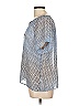 a.n.a. A New Approach 100% Polyester Blue Short Sleeve Blouse Size L (petite) - photo 5