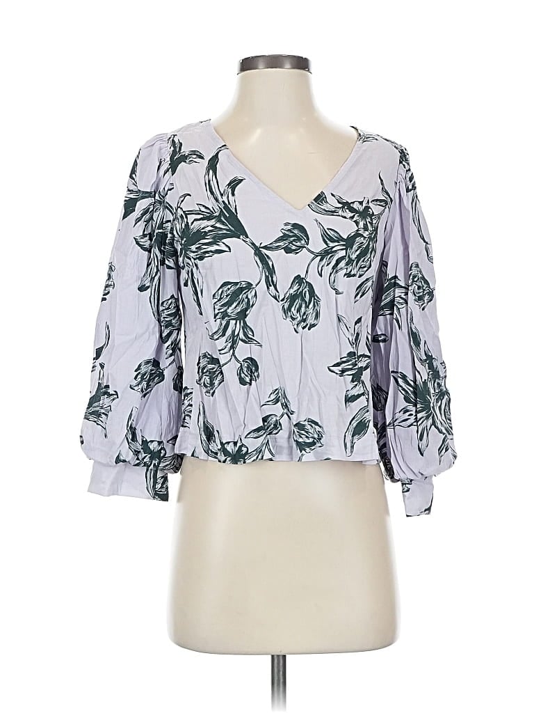Pre-owned A New Day 3/4 Sleeve Blouse In Purple