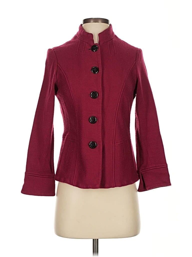 Pre-owned Coldwater Creek Cardigan Sweater In Burgundy