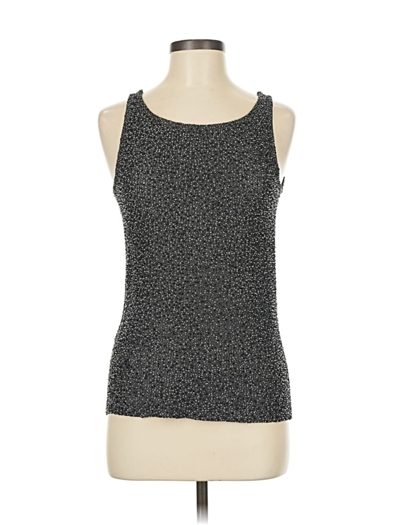 Pre-owned Donna Karan Sweater Vest In Silver