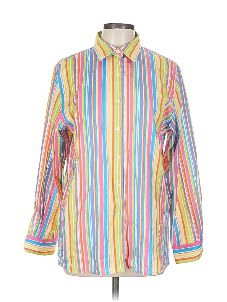 Click to view more detailed imagery on our partner's website Pre-owned Foxcroft Long Sleeve Blouse In Yellow