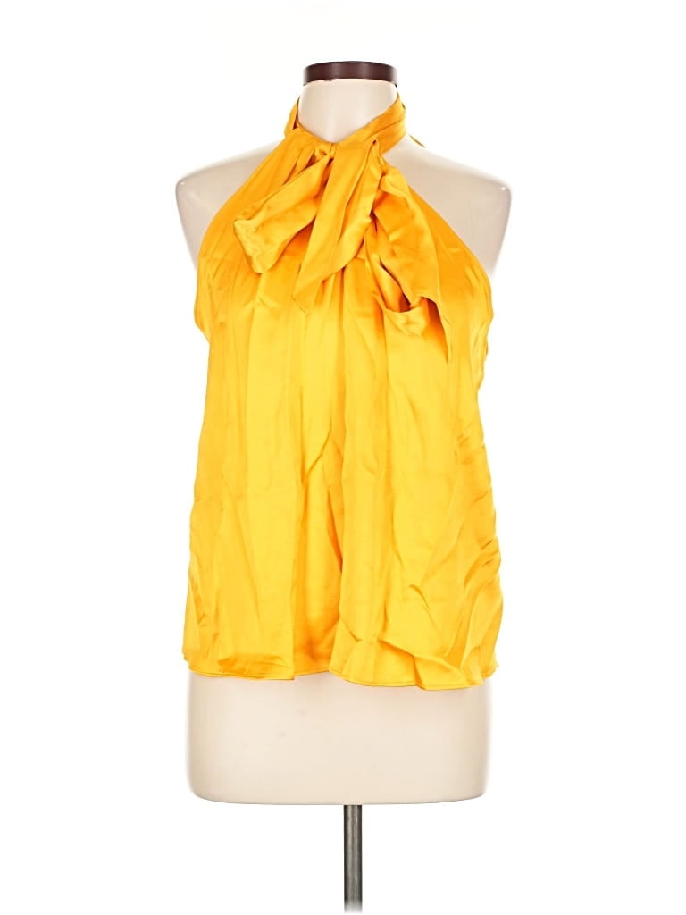 Click to view more detailed imagery on our partner's website Pre-owned Zara Tank Top Yellow Tie Neck Tops